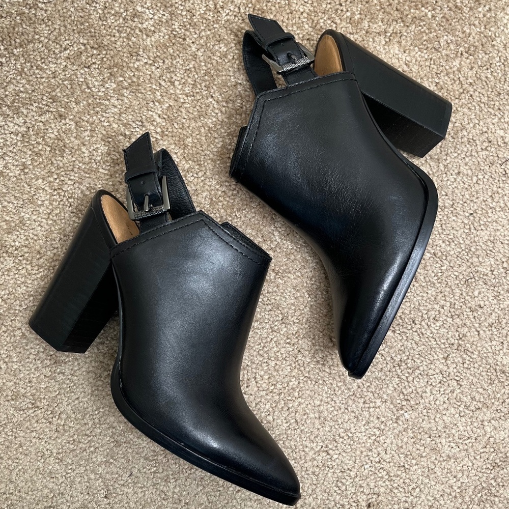 Halogen Black Leather Boots Size 7